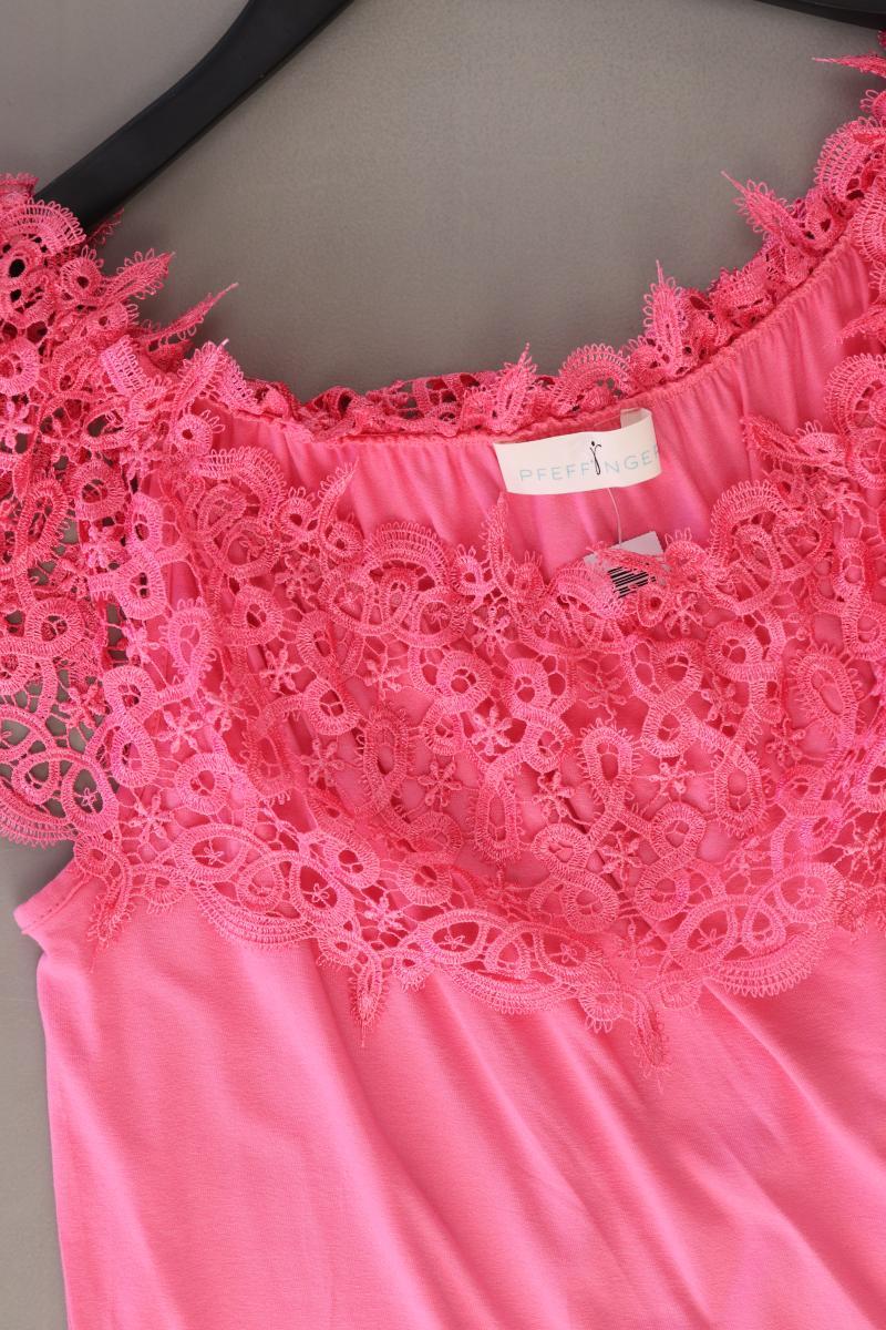 Pfeffinger Kurzarmbluse Gr. 46 pink aus Viskose