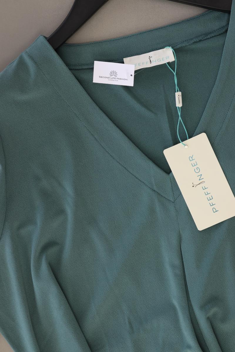 Pfeffinger Regular Bluse Gr. 46 neu mit Etikett 3/4 Ärmel türkis aus Polyester