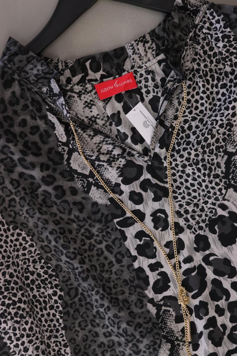 Judith Williams Regular Bluse Gr. 46 mit Tierdruck 3/4 Ärmel grau aus Polyester