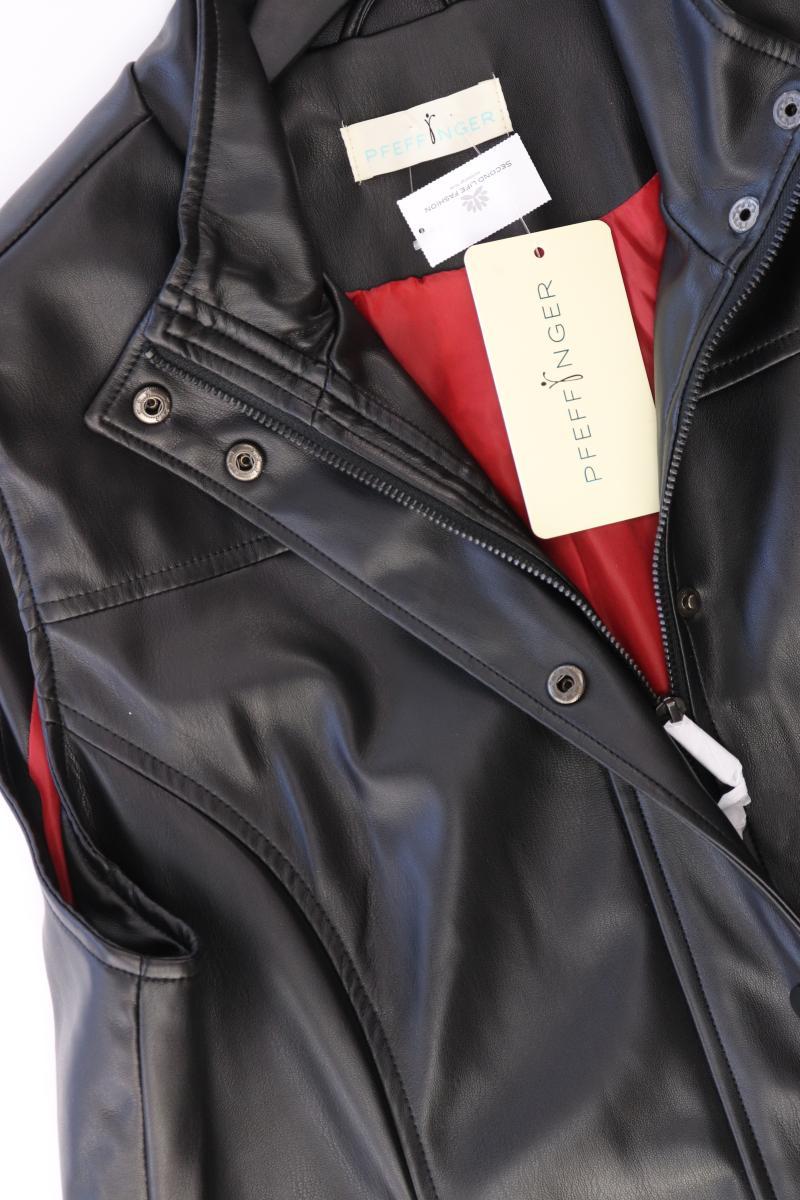 Pfeffinger Regular Weste Gr. 46 neu mit Etikett schwarz aus Kunstleder