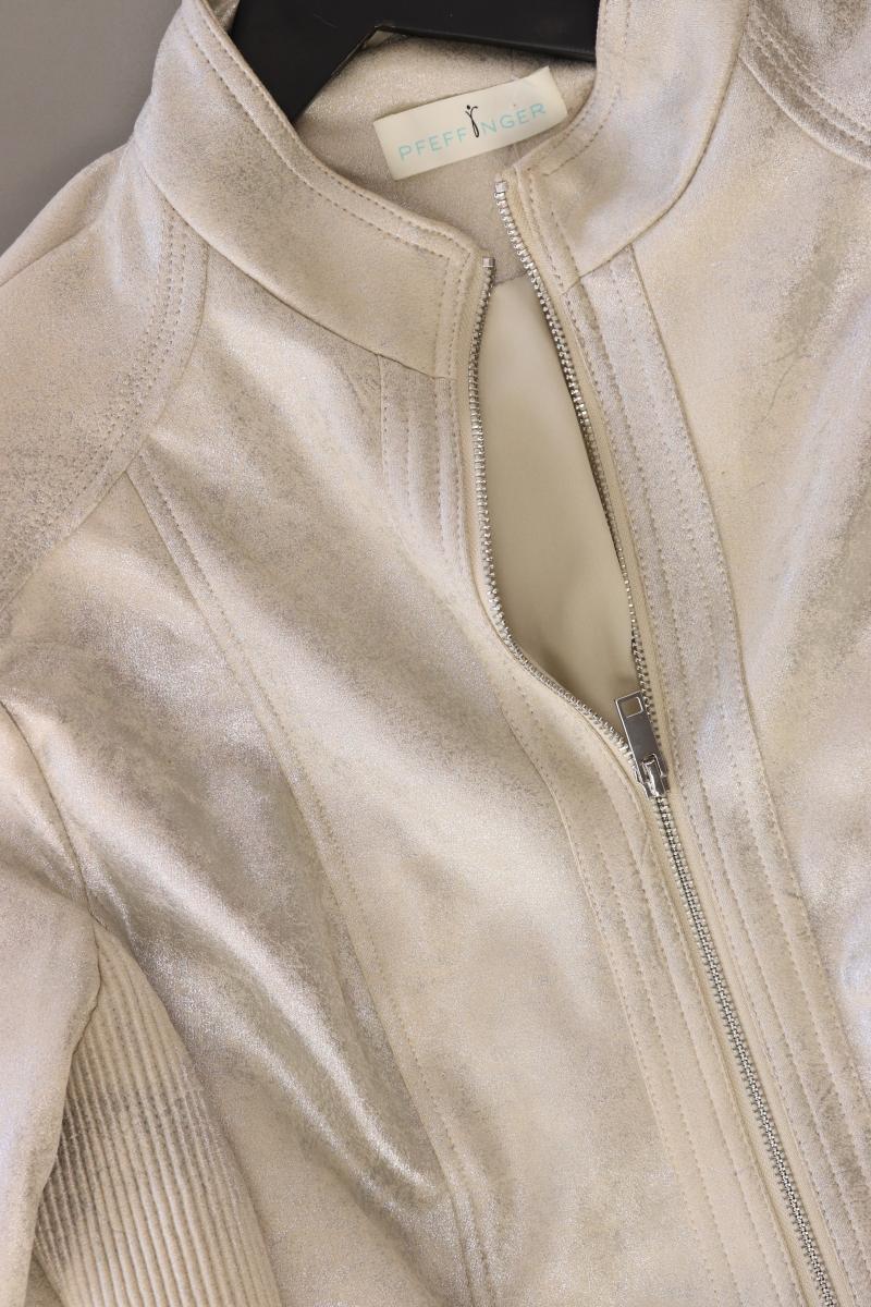 Pfeffinger Regular Jacke Gr. 46 neuwertig silber aus Polyester