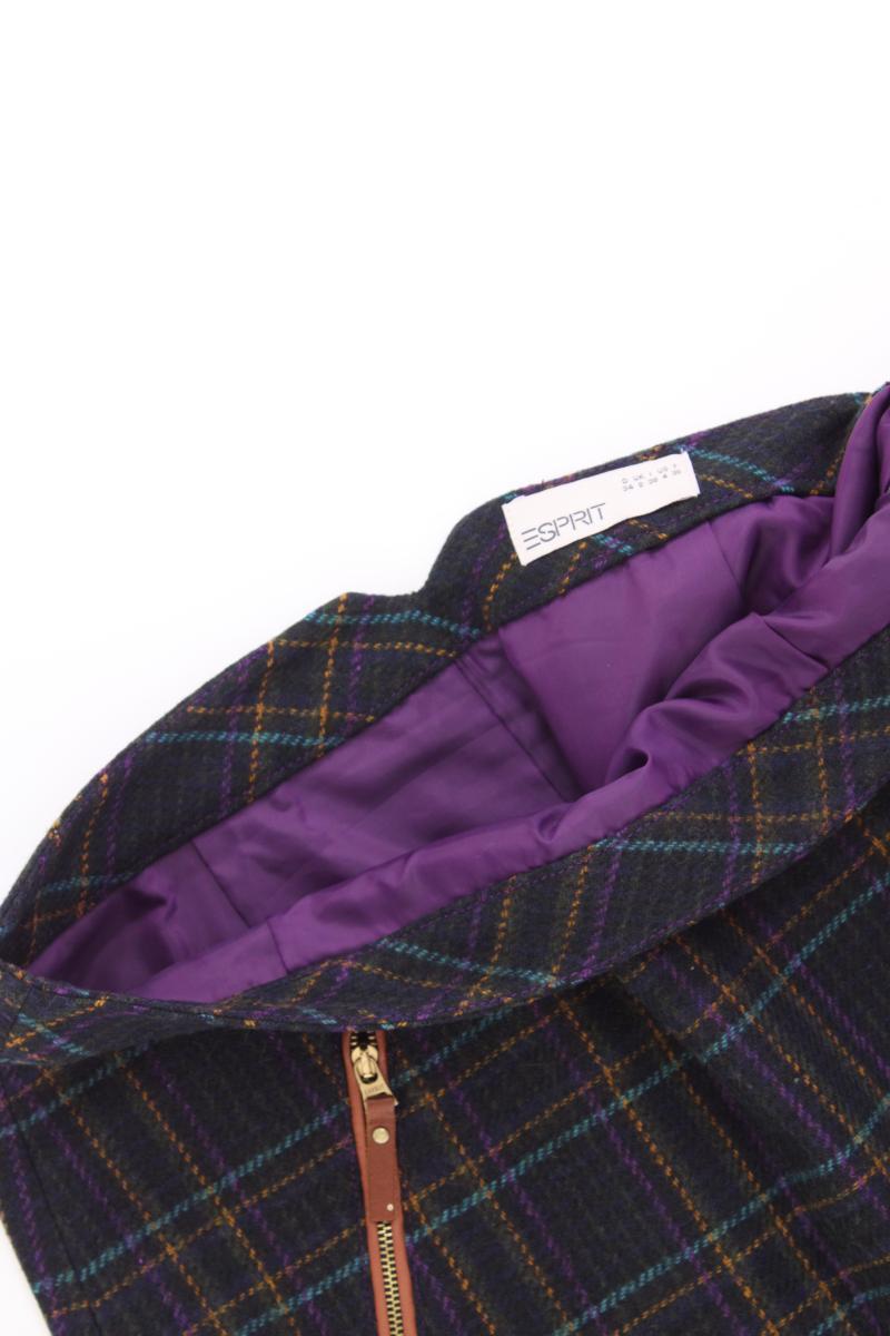 Esprit Wollrock Gr. 34 kariert blau