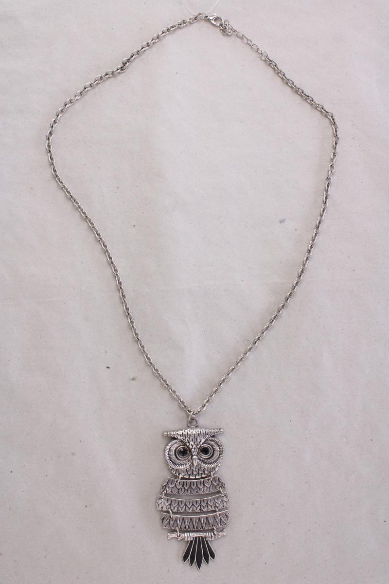 Lange Kette mit Eulenanhänger silber