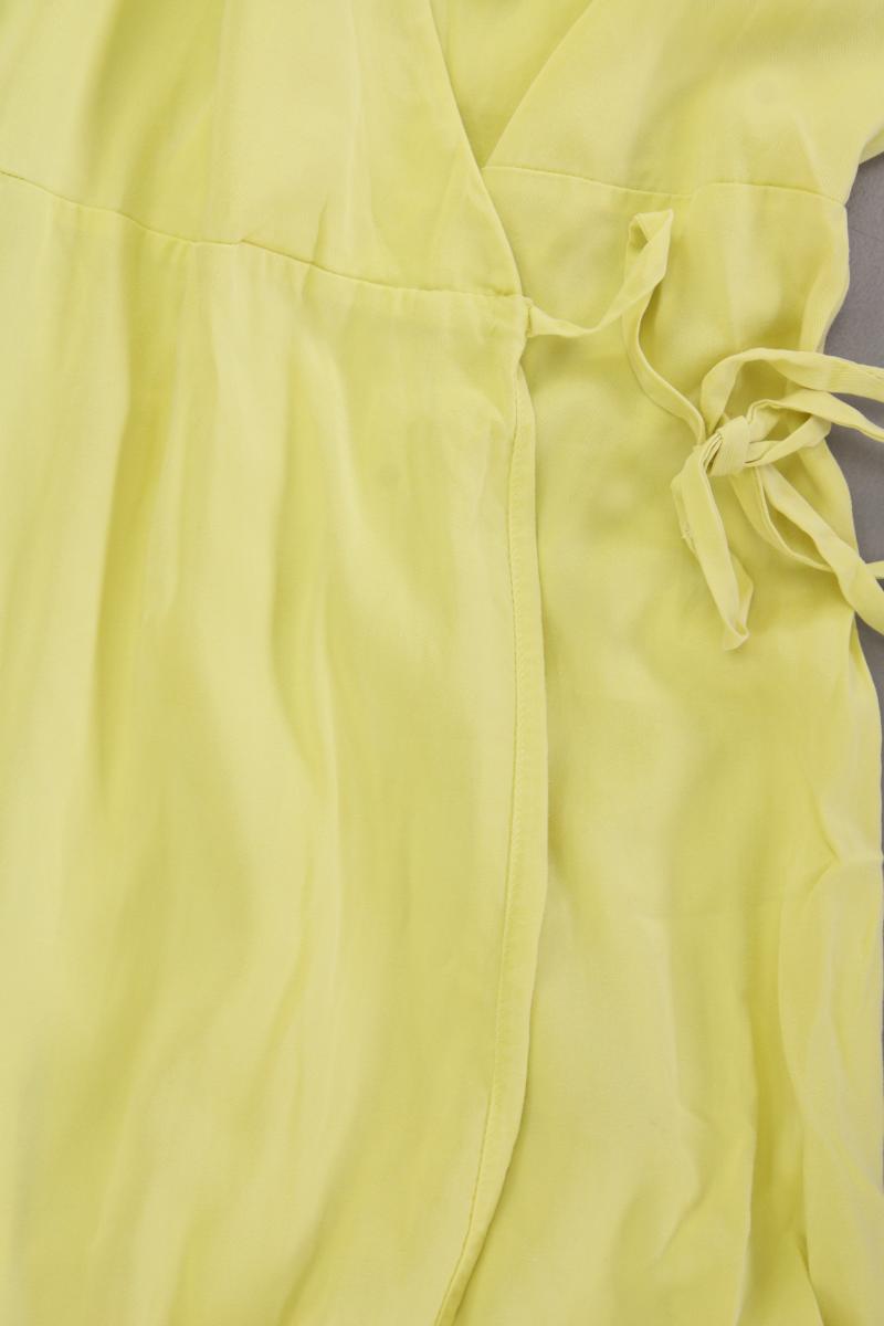 Mango Wickelkleid Gr. L Kurzarm gelb aus Lyocell