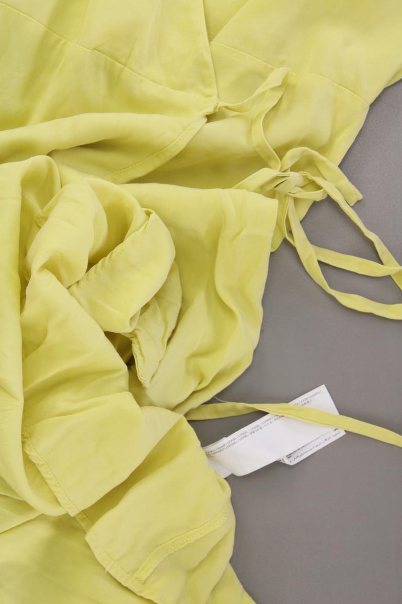 Mango Wickelkleid Gr. L Kurzarm gelb aus Lyocell
