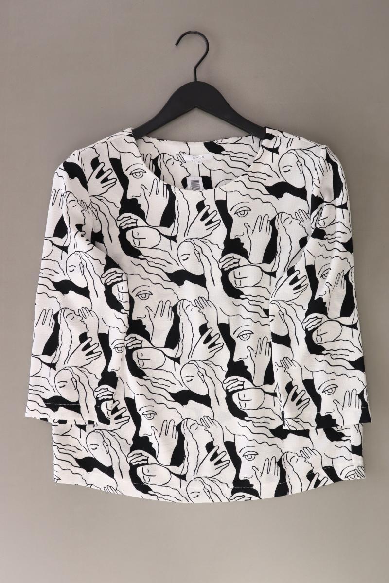 Opus Bluse "Falesha Joyful" Gr. 40 neuwertig 3/4 Ärmel weiß aus Polyester