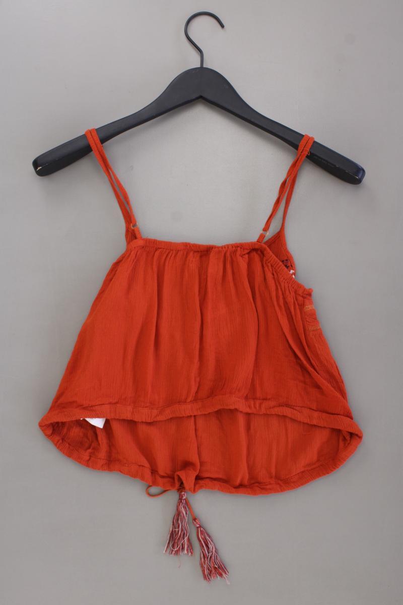 Pull&Bear Crop Top Gr. M orange aus Viskose