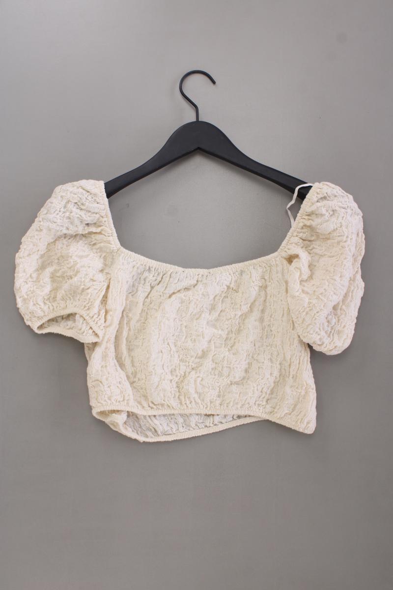 Zara Crop Top Gr. L creme aus Baumwolle