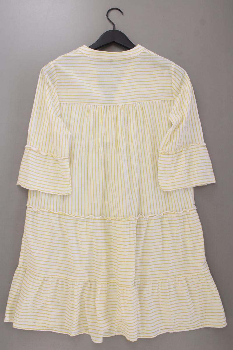 Vero Moda Sommerkleid Gr. L gestreift 3/4 Ärmel gelb aus Baumwolle