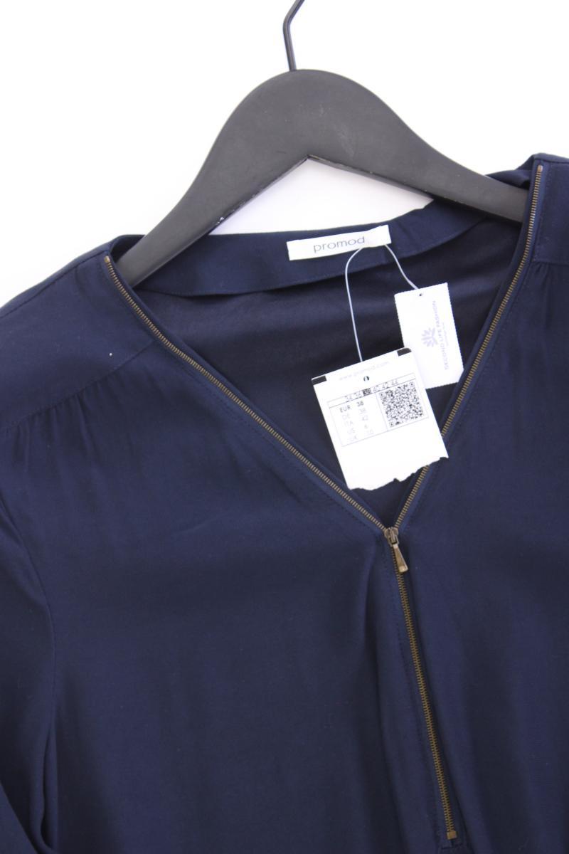 Promod Kleid Gr. 38 neu mit Etikett Kurzarm blau aus Viskose