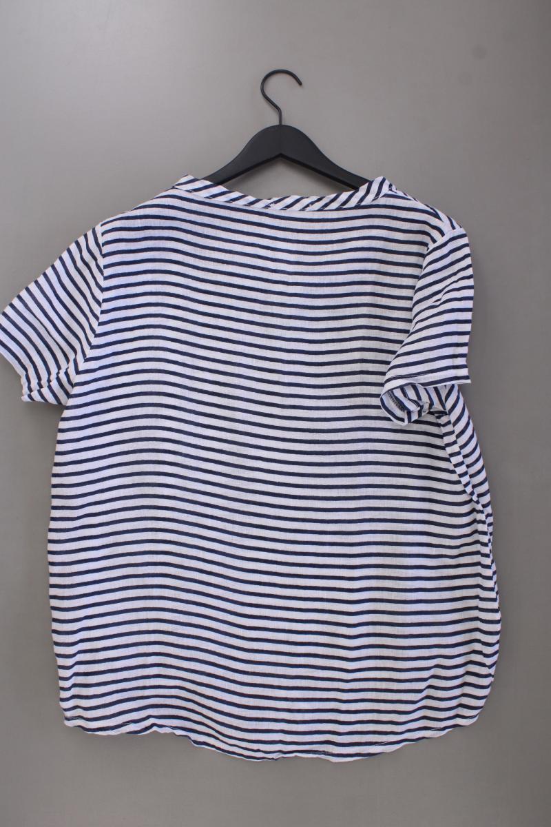 New Collection Leinenbluse Gr. XL gestreift neuwertig Kurzarm blau