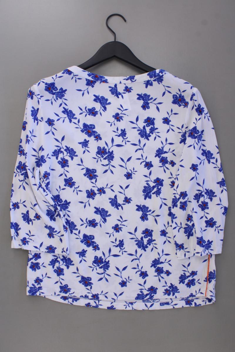s.Oliver Classic Bluse Gr. 38 mit Blumenmuster 3/4 Ärmel blau aus Viskose