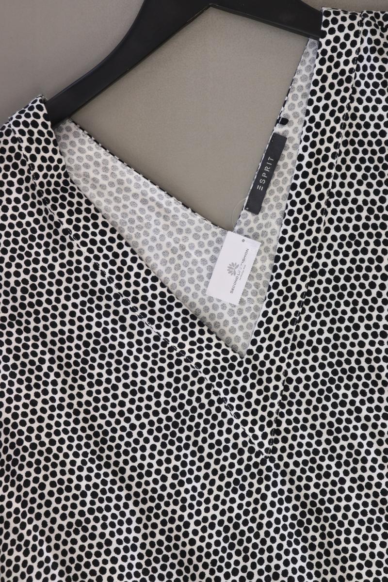 Esprit Trägerkleid Gr. 36 gepunktet Ärmellos schwarz aus Viskose