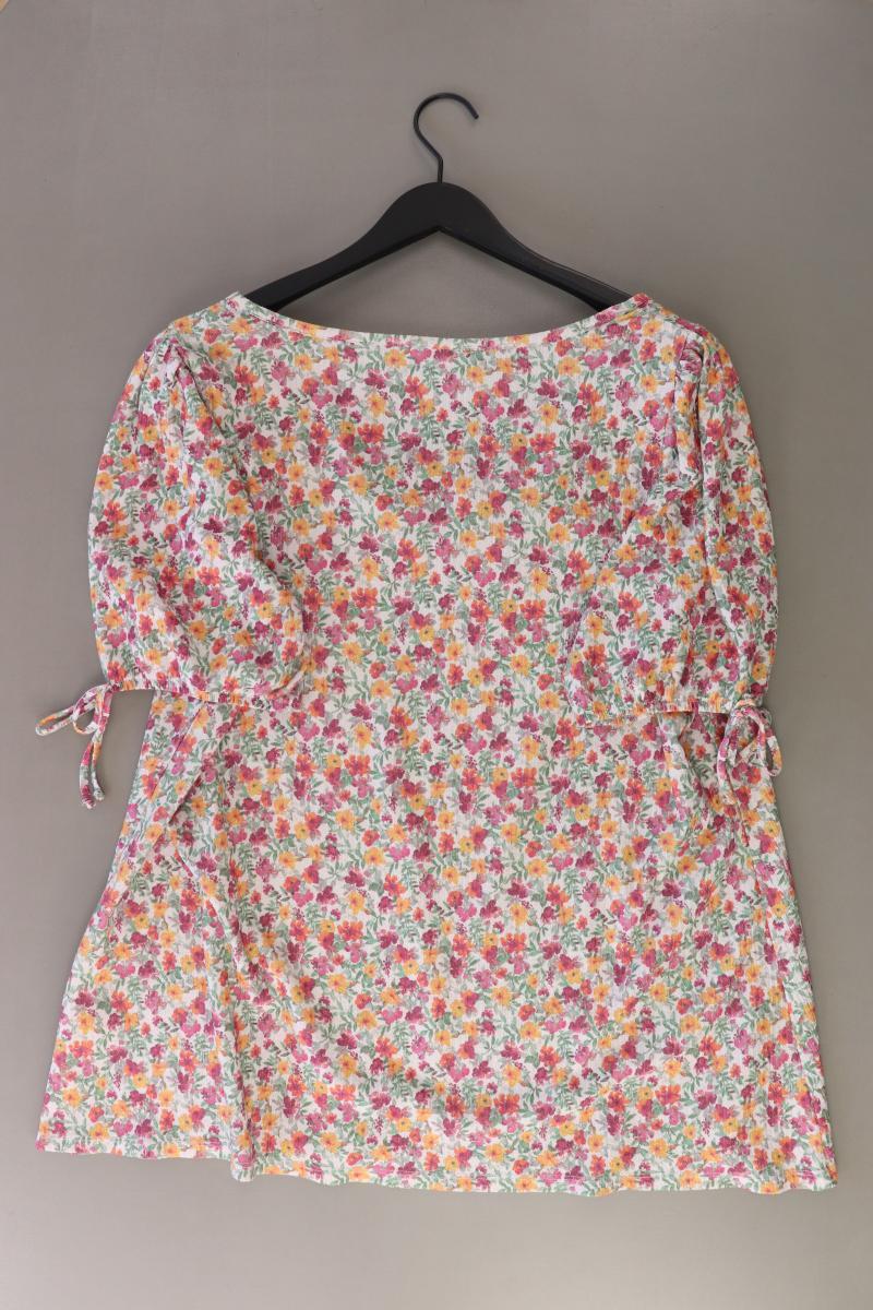 M&S Kurzarmbluse Gr. XL mit Blumenmuster mehrfarbig aus Polyester