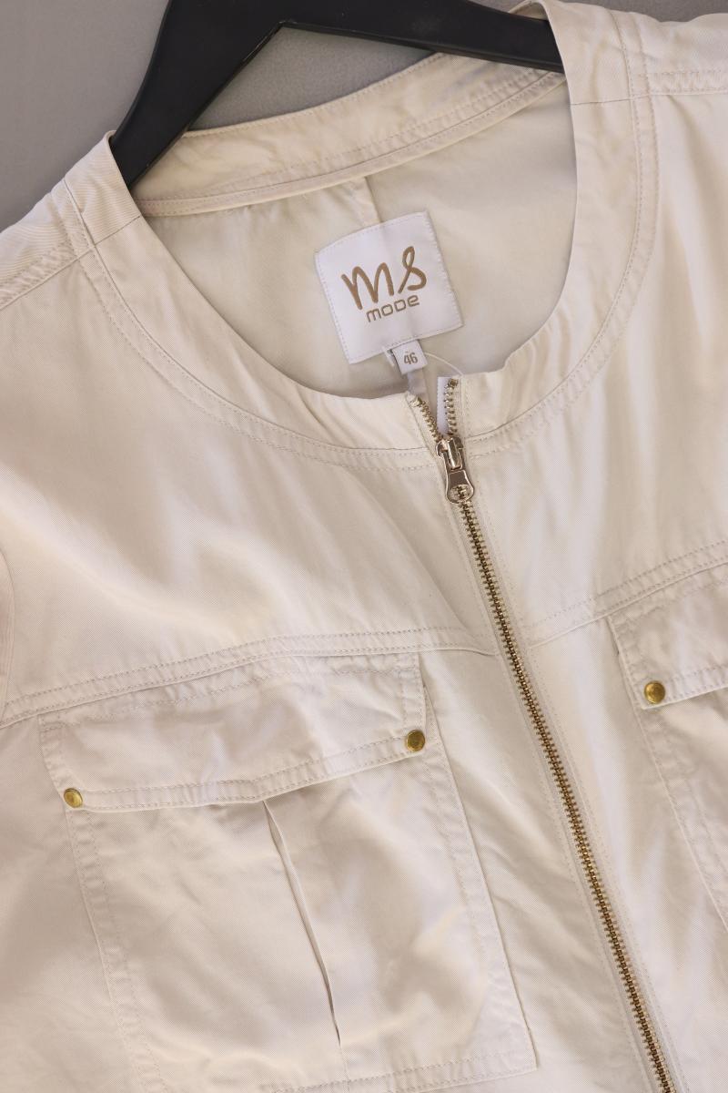 M&S Regular Jacke Gr. 46 creme aus Lyocell