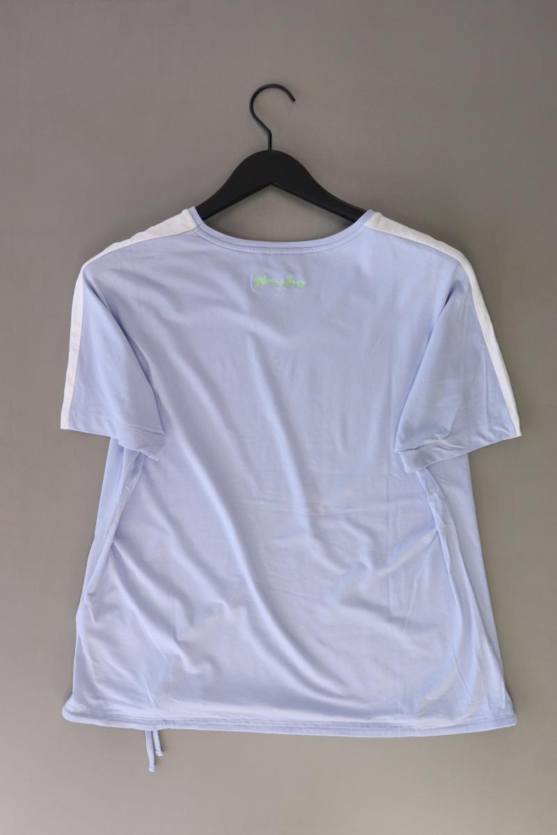 Street One Shirt mit V-Ausschnitt Gr. 42 Kurzarm blau aus Viskose