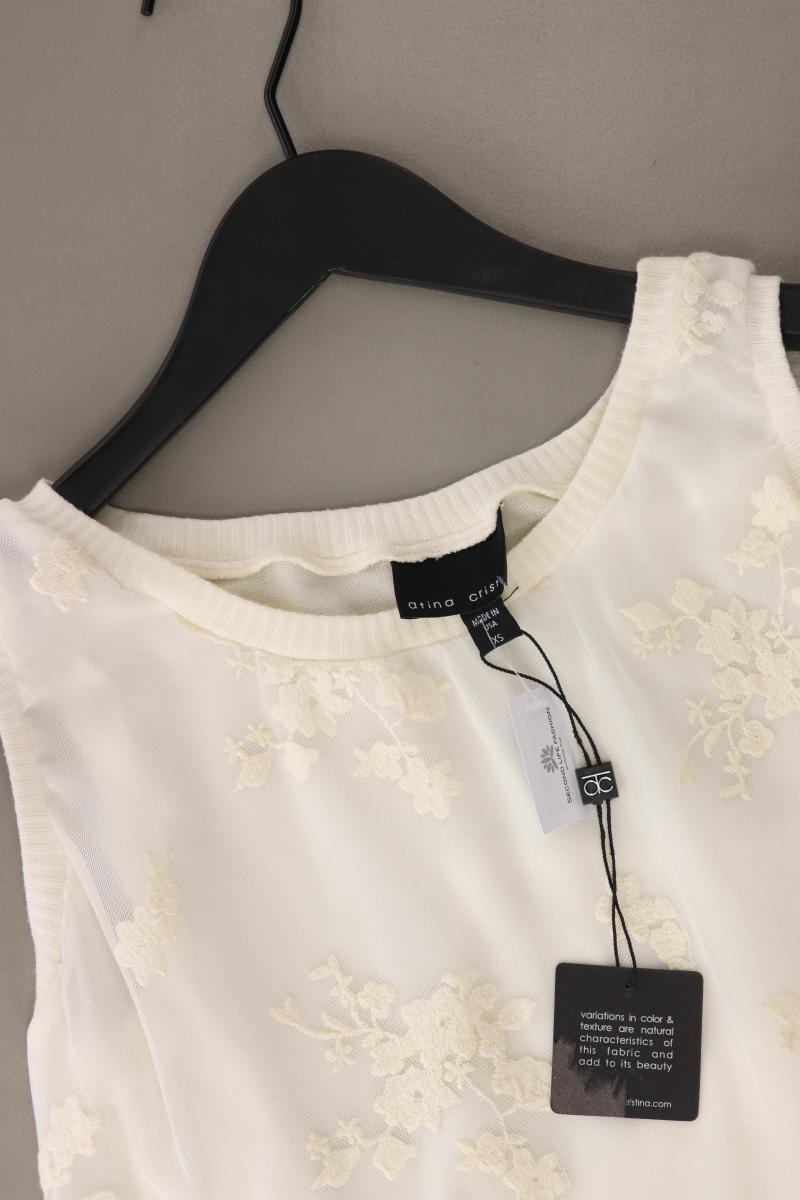 atina cristina Bluse Gr. XS neu mit Etikett Träger creme aus Polyester