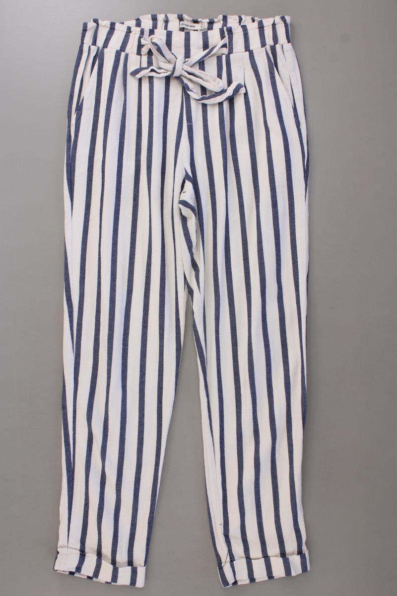 Stradivarius Stoffhose Gr. S gestreift creme aus Baumwolle