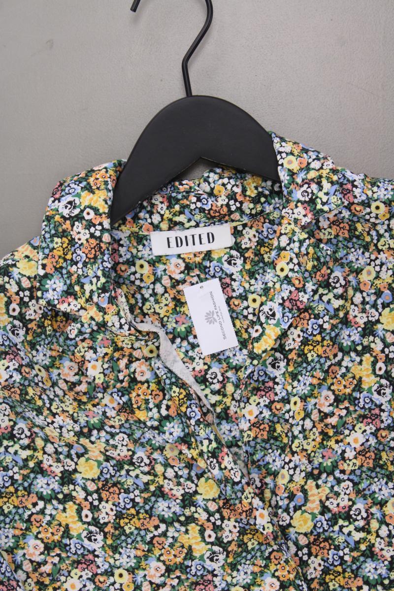 EDITED Kurzarmbluse Gr. 38 mit Blumenmuster mehrfarbig aus Viskose
