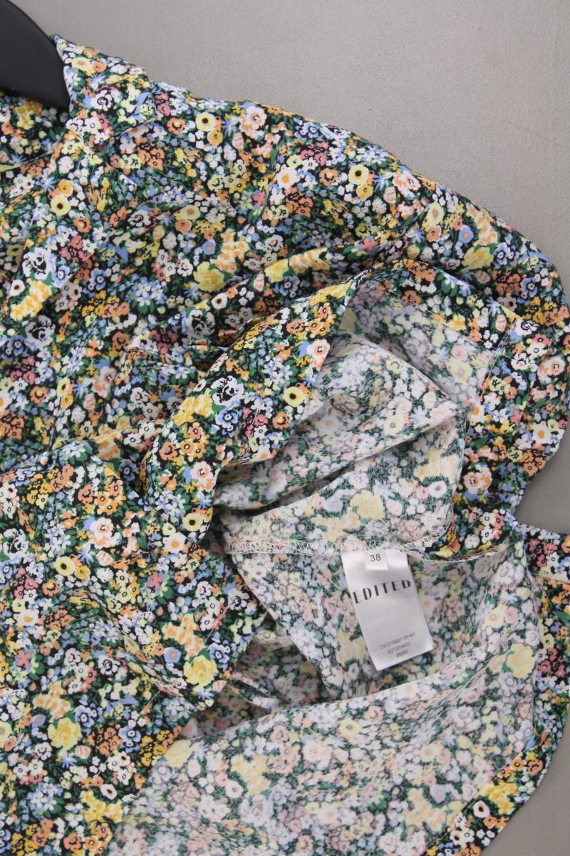 EDITED Kurzarmbluse Gr. 38 mit Blumenmuster mehrfarbig aus Viskose