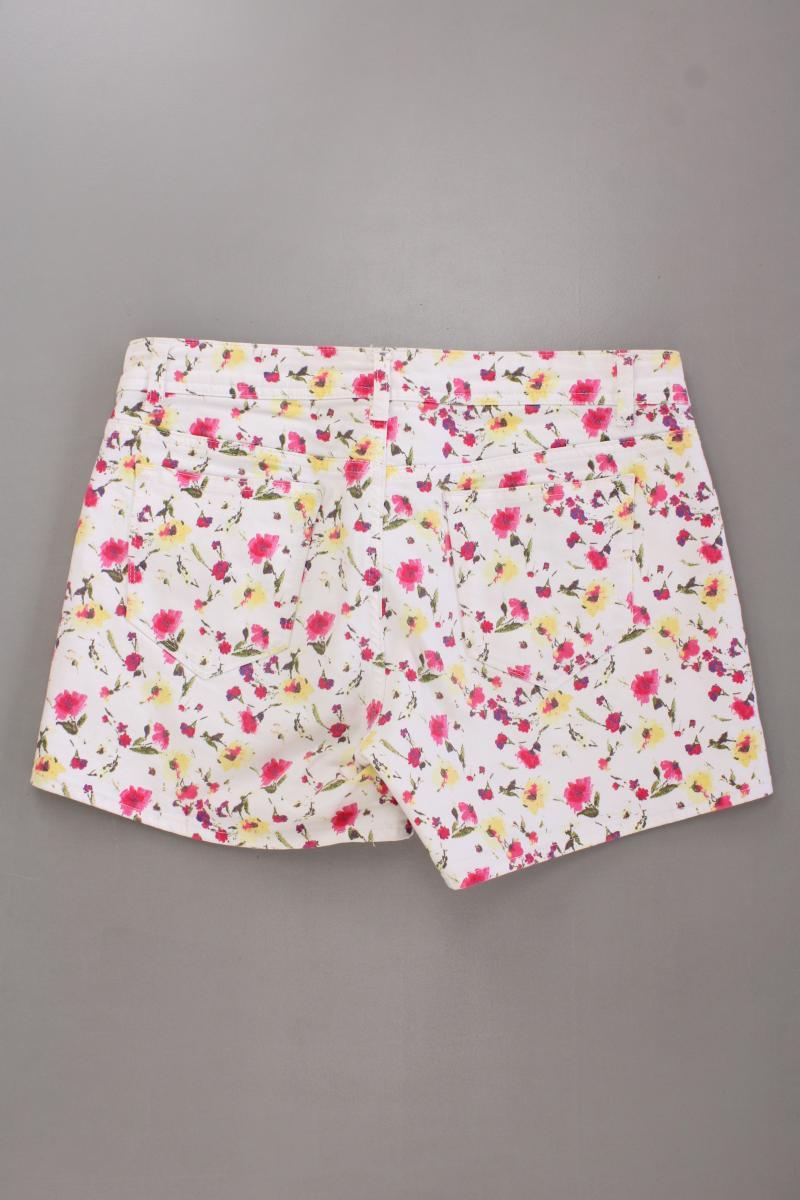 Zara Shorts Gr. 40 mit Blumenmuster creme aus Baumwolle
