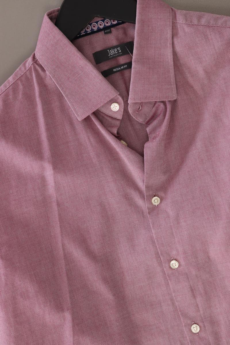 Jake*s Langarmhemd für Herren Gr. Hemdgröße 41/42 lila aus Baumwolle