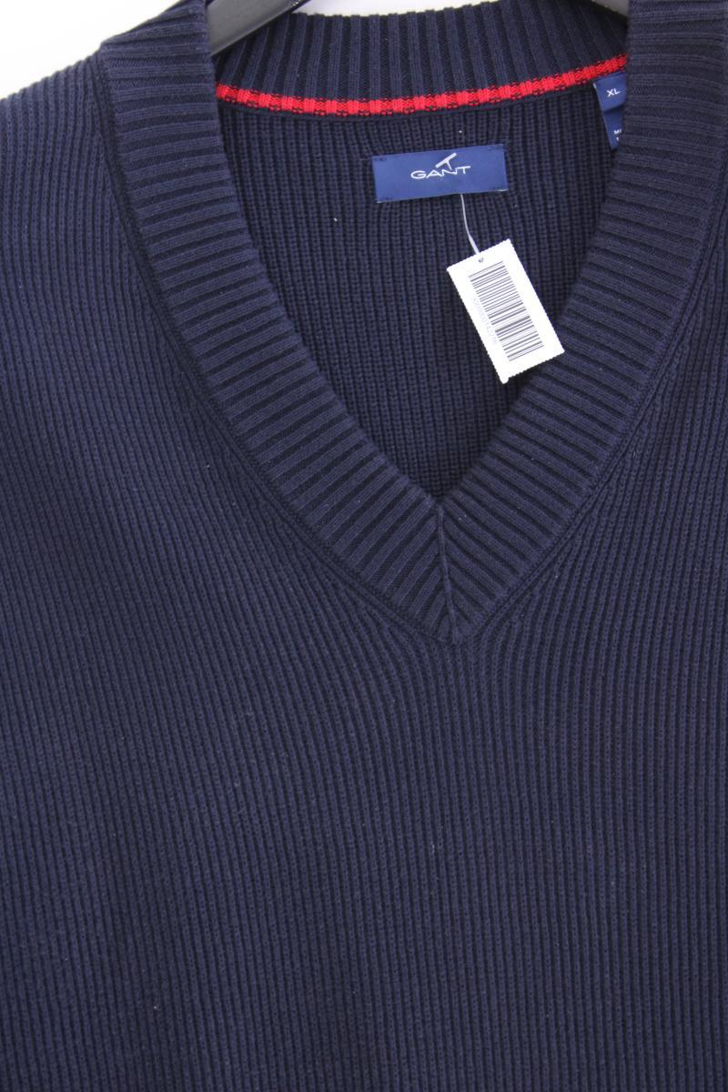 Gant Classic Pullunder für Herren Gr. XL blau aus Baumwolle