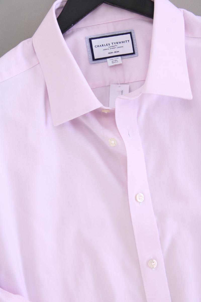 CHARLES TYRWHITT Langarmhemd für Herren Gr. Hemdgröße 46 rosa aus Baumwolle
