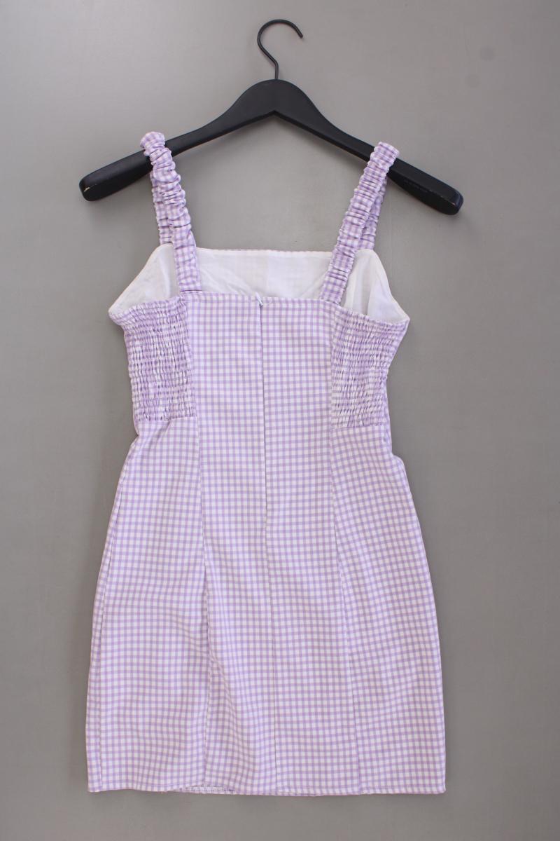 Pull&Bear Trägerkleid Gr. S kariert lila aus Viskose