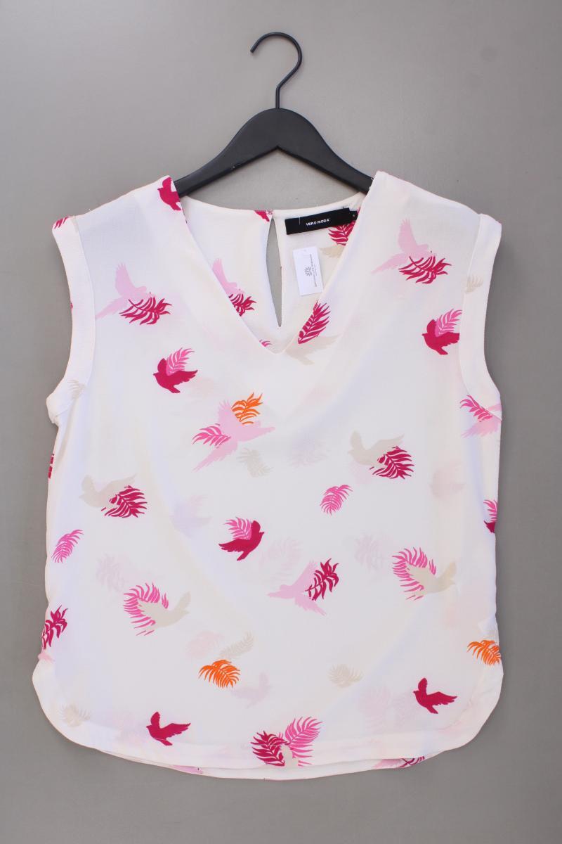 Vero Moda Bluse Gr. S neuwertig Kurzarm creme aus Polyester