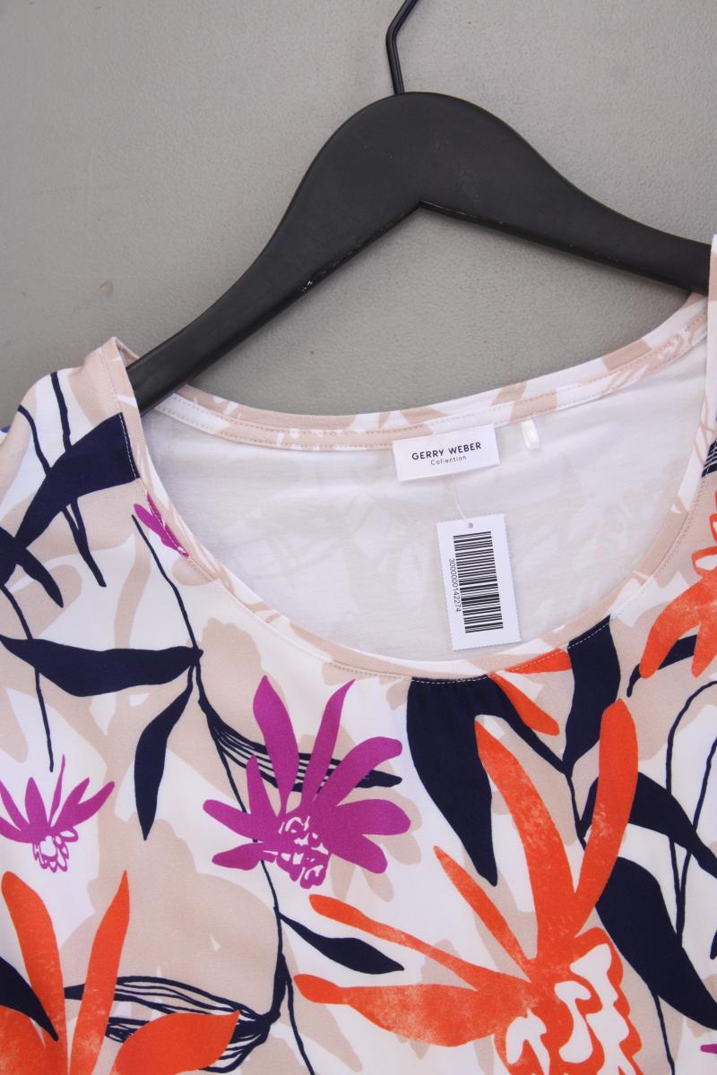 Gerry Weber Kurzarmbluse Gr. 46 mit Blumenmuster neuwertig mehrfarbig