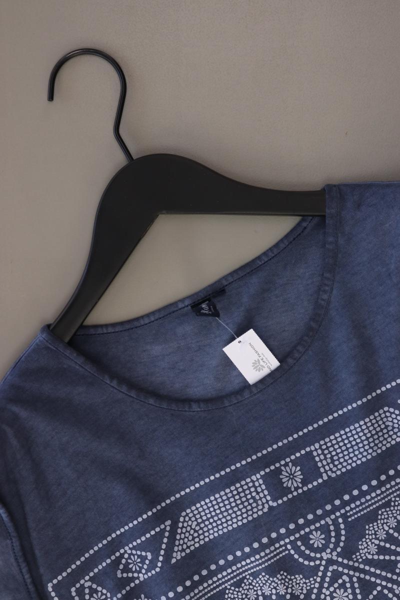 s.Oliver Printshirt Gr. M Kurzarm blau aus Baumwolle