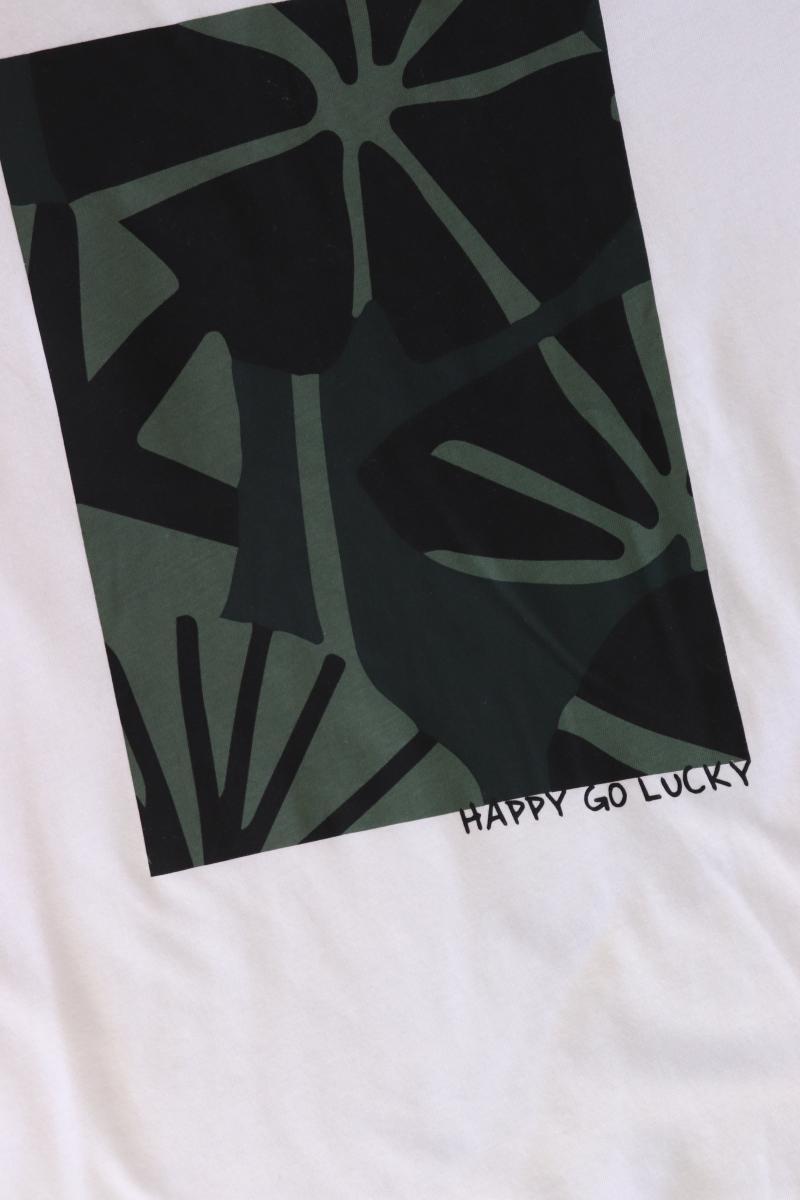 Opus Shirt "Smina Lucky" Gr. 40 Kurzarm weiß aus Baumwolle