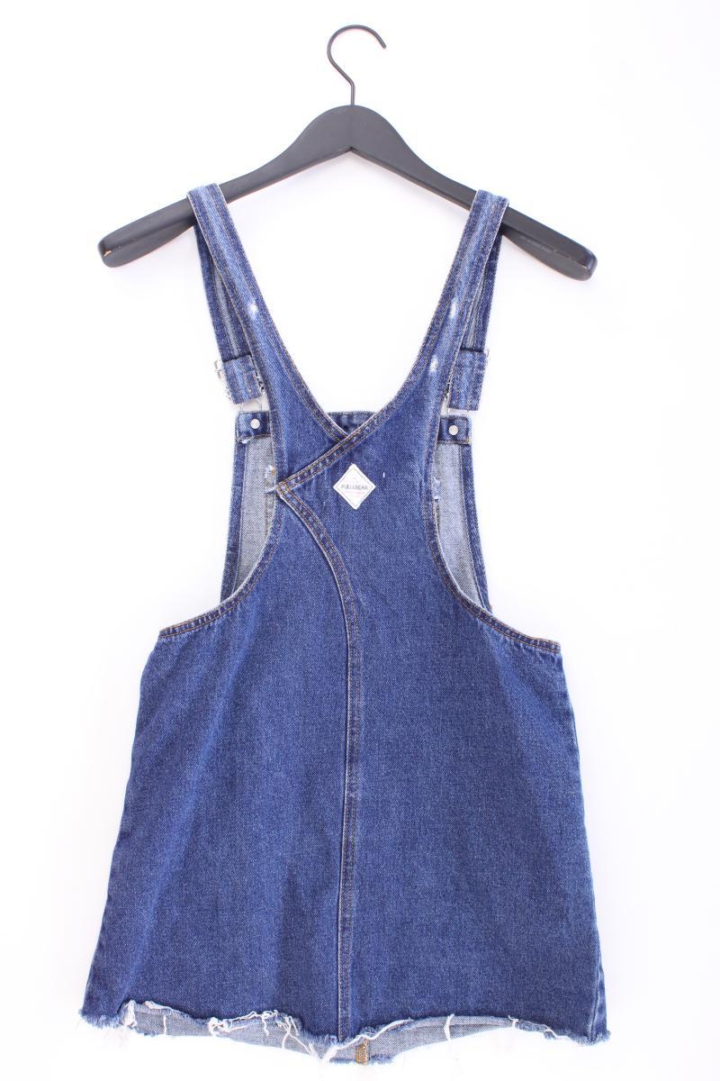 Pull&Bear Latzkleid Gr. S Träger blau aus Baumwolle