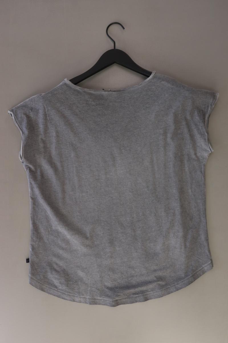 s.Oliver Shirt mit V-Ausschnitt Gr. L Kurzarm grau aus Baumwolle