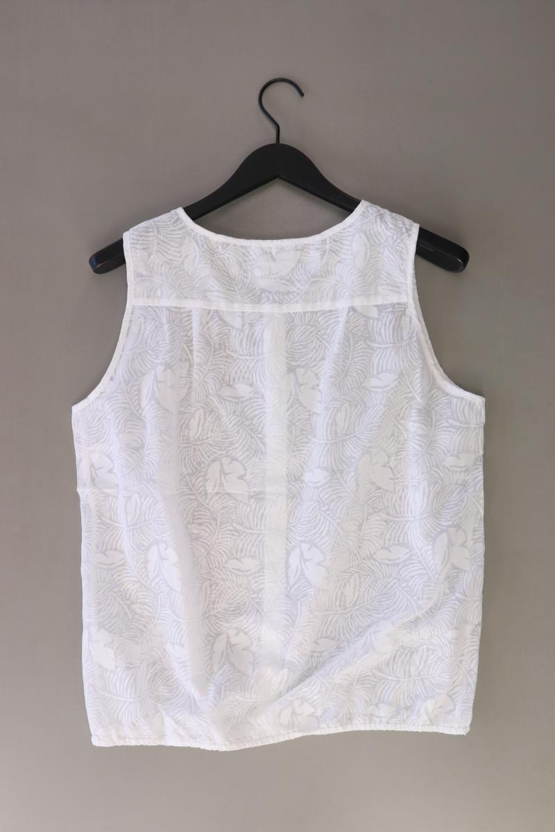 Opus Ärmellose Bluse Gr. 42 weiß aus Baumwolle