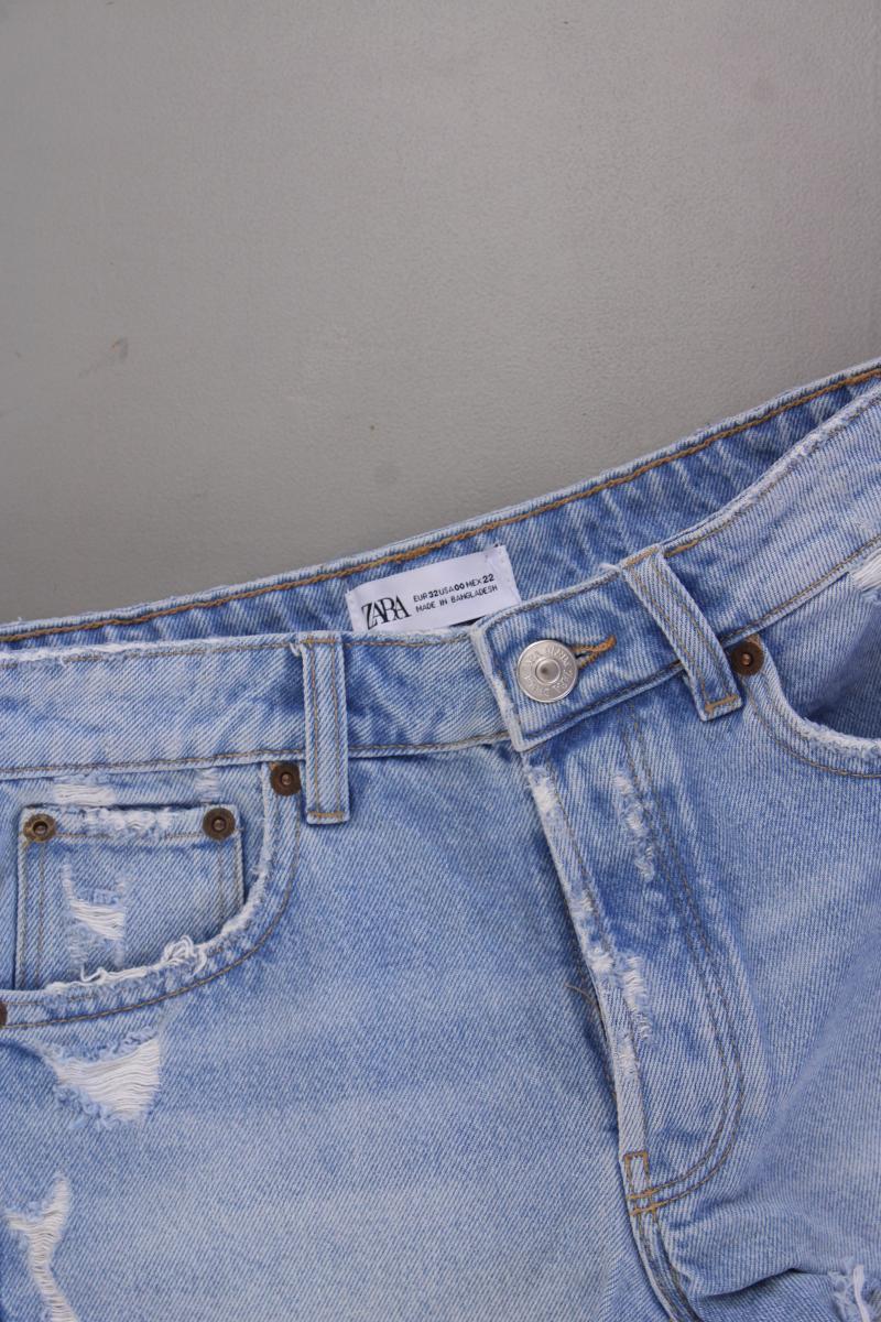 Zara Jeansshorts Gr. 32 blau aus Baumwolle