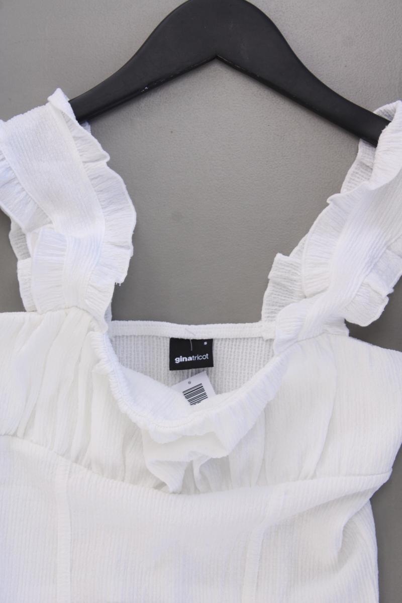 Gina Tricot Cropped Top Gr. S weiß