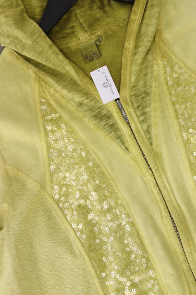 Liberty Sweatjacke Gr. XL Langarm grün aus Baumwolle