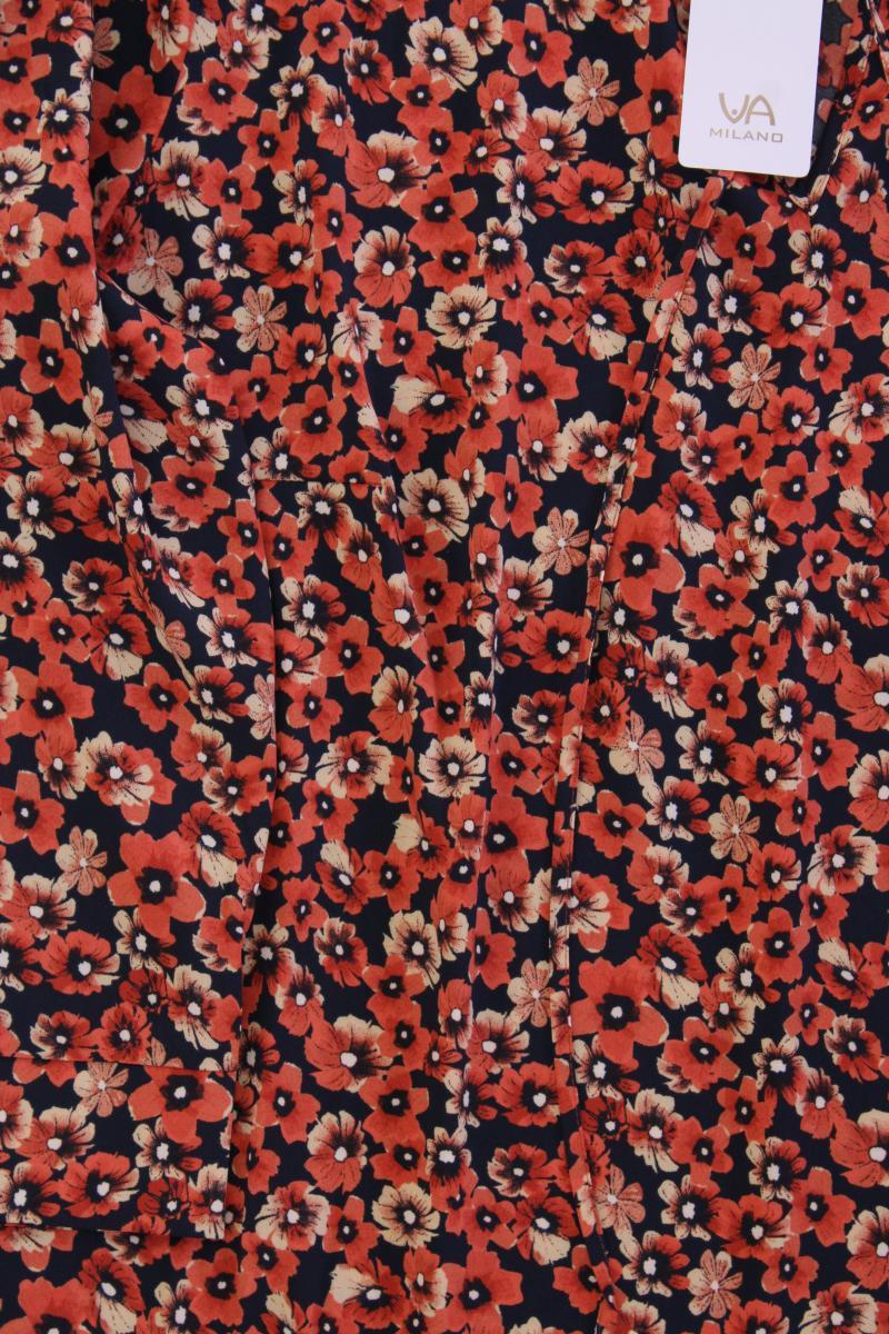 VA Milano Langarmbluse Gr. 44 mit Blumenmuster neu mit Etikett orange
