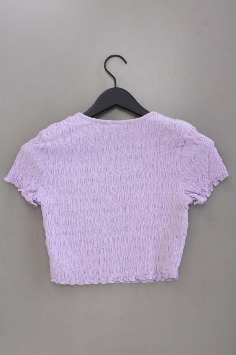 Vero Moda Crop Shirt Gr. M Kurzarm lila aus Baumwolle