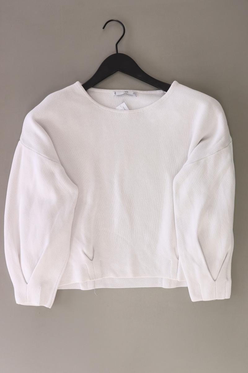 Mango Feinstrickpullover Gr. M creme aus Baumwolle