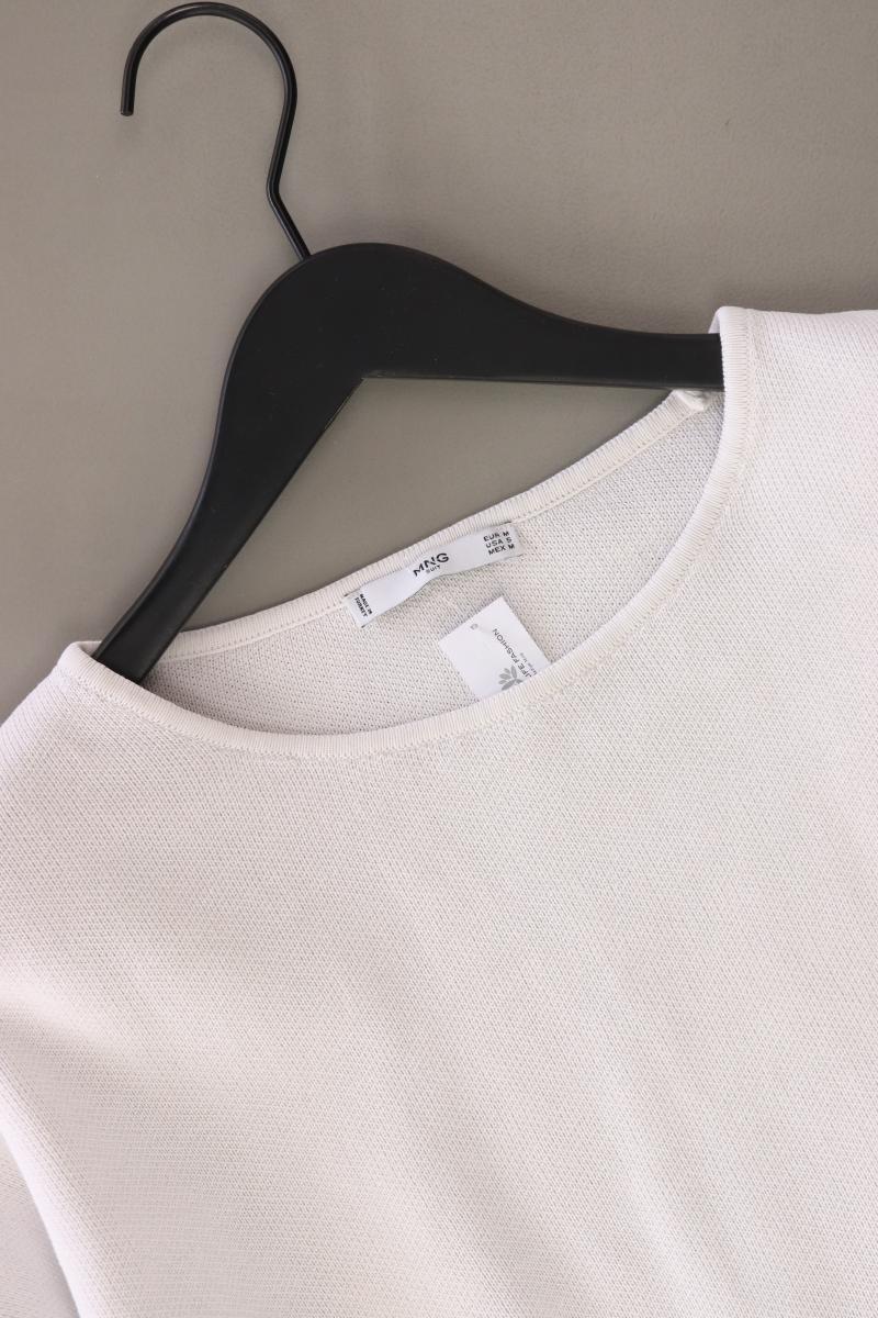Mango Feinstrickpullover Gr. M creme aus Baumwolle