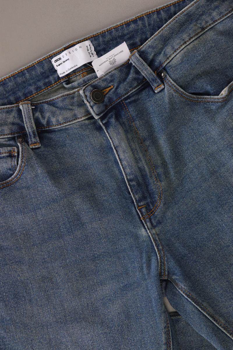 Asos Straight Jeans für Herren Gr. W32/L30 blau aus Baumwolle