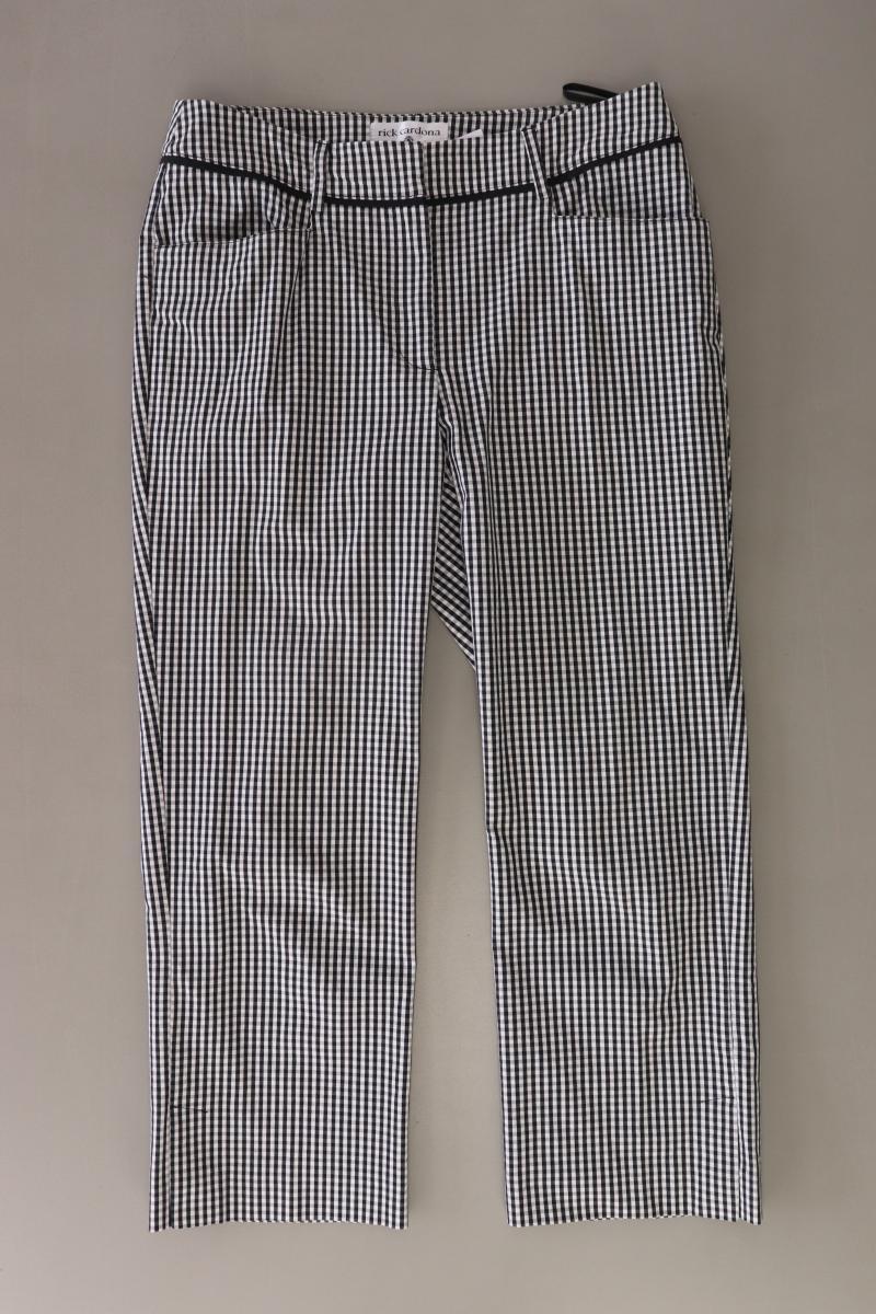 rick cardona 7/8 Hose Gr. 38 kariert grau aus Baumwolle