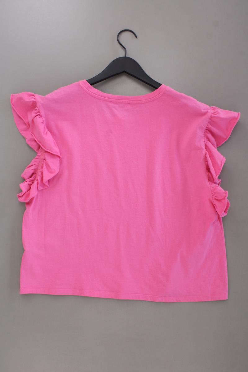 Zara T-Shirt Gr. L Kurzarm pink aus Baumwolle