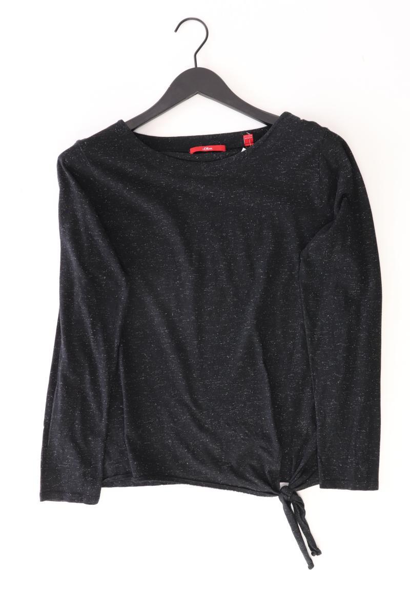 s.Oliver Longsleeve-Shirt Gr. 40 Langarm schwarz aus Baumwolle