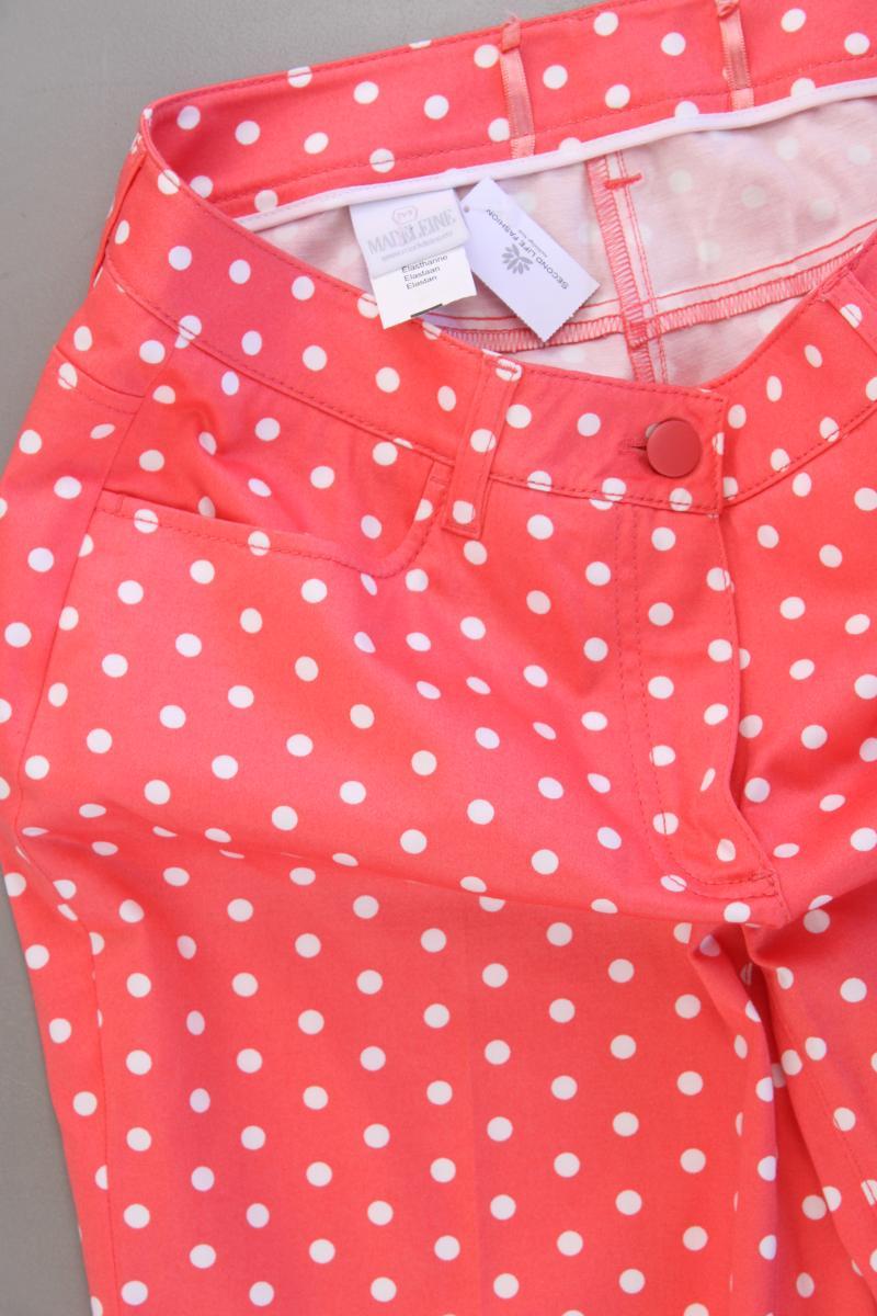 Madeleine 7/8 Hose Gr. Kurzgröße 19 gepunktet neuwertig pink aus Baumwolle