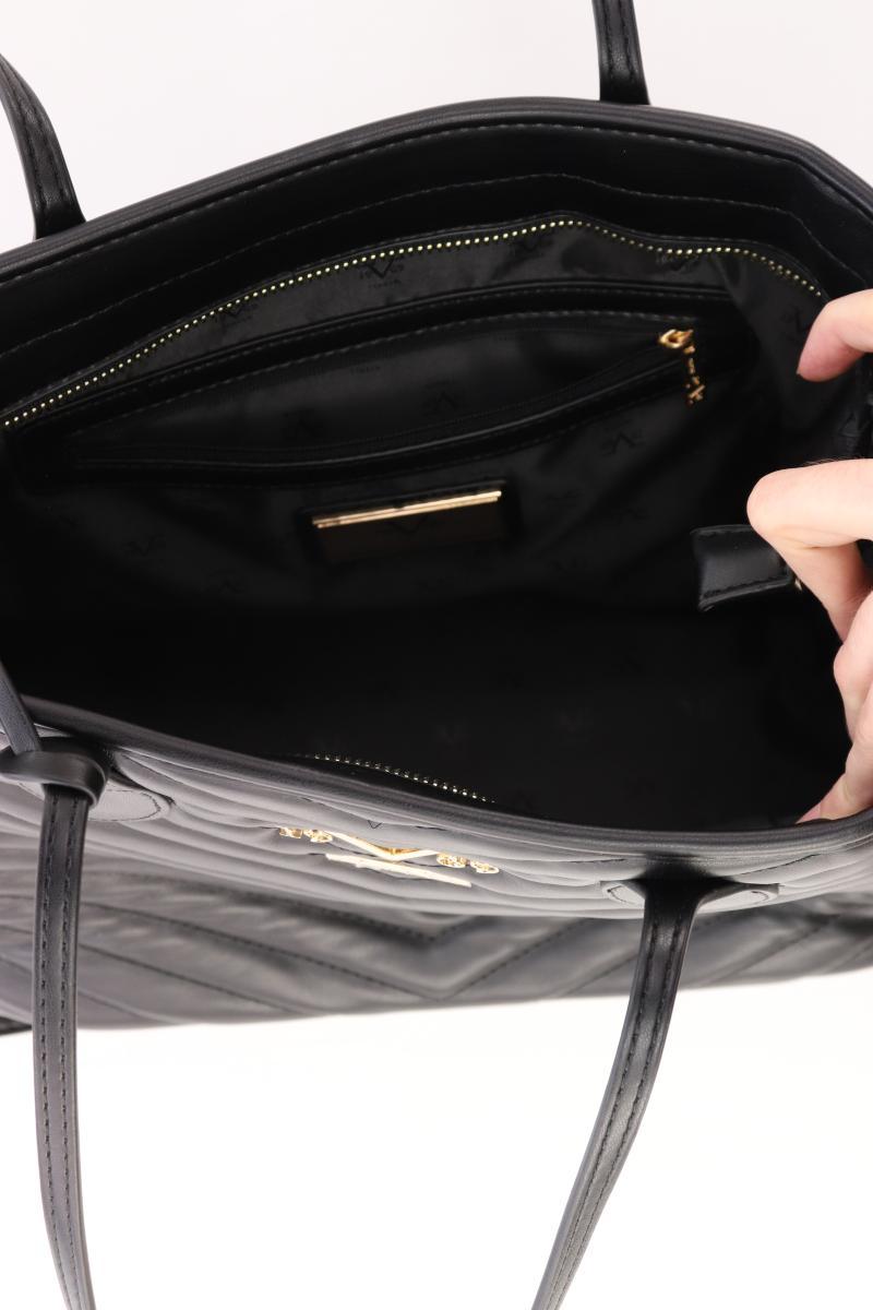 v1969 Schultertasche schwarz aus Kunstleder