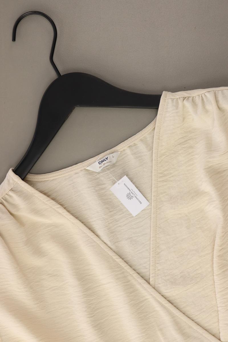 Only Bluse Gr. L Kurzarm creme aus Polyester